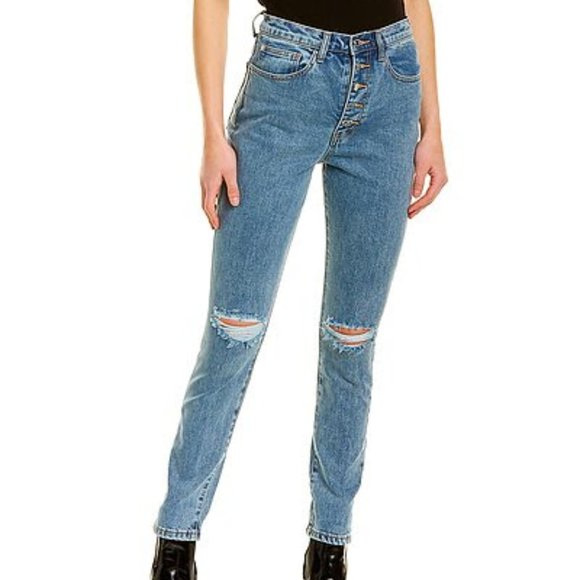 NWOT WeWoreWhat High Rise Ankle Jeans Button Fly - Picture 1 of 10